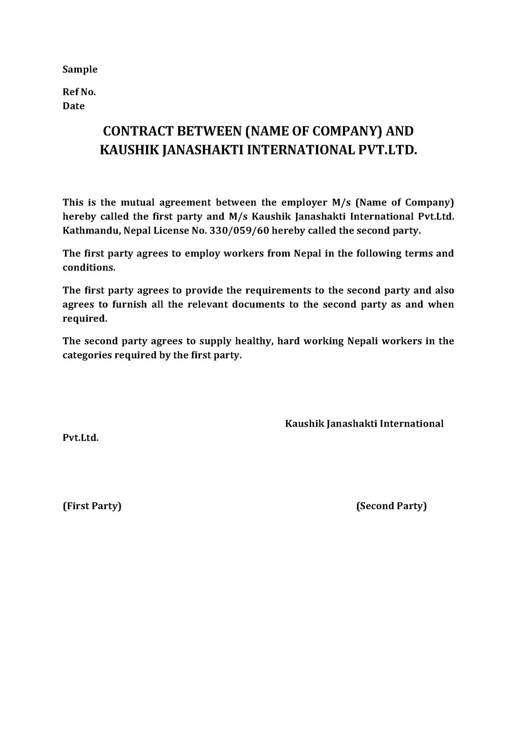 Agency Agreement